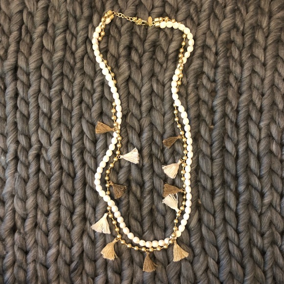 Chico’s Boho Neutral Mini Tassel Long Necklace - Picture 4 of 5